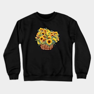 Sunflower Brunch Flora Positive Vintage Retro Minimalist Crewneck Sweatshirt